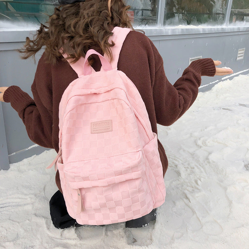 Classic Checked Patterned Backpack Bowlift