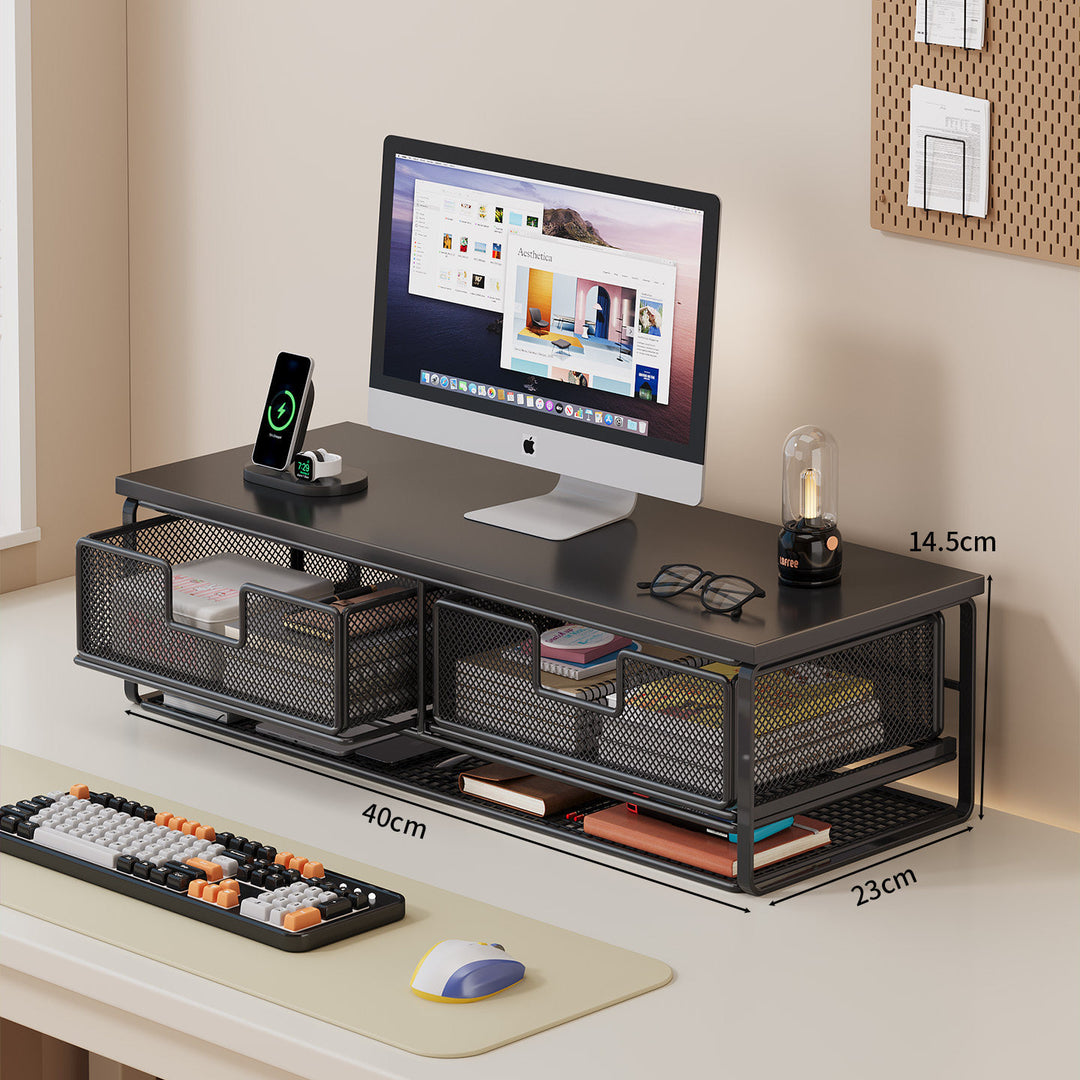 Multi-Functional Desk Organizer with Mesh Storage Bins Bowlift