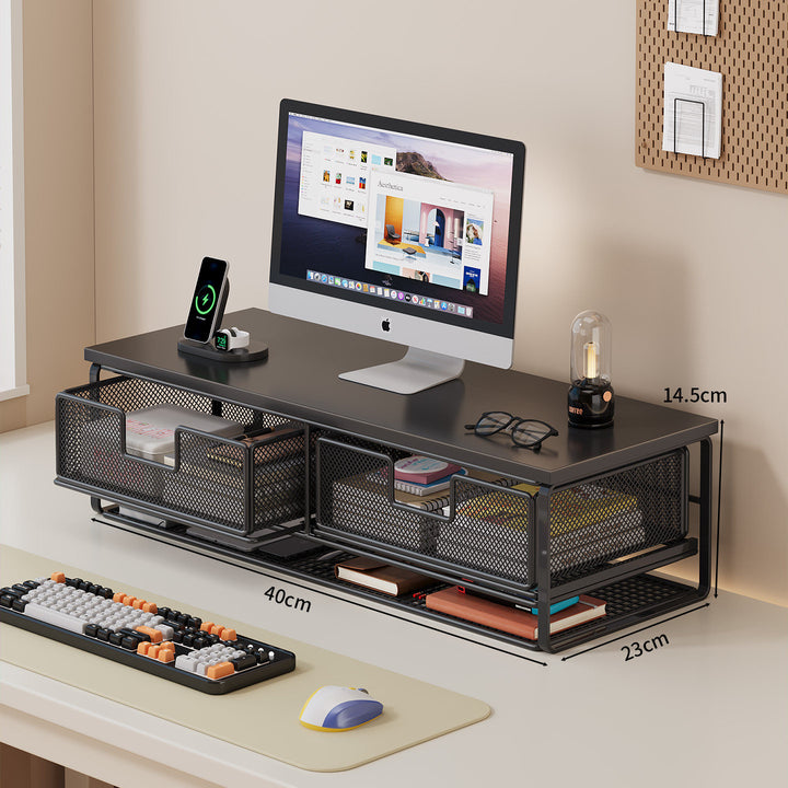 Multi-Functional Desk Organizer with Mesh Storage Bins Bowlift