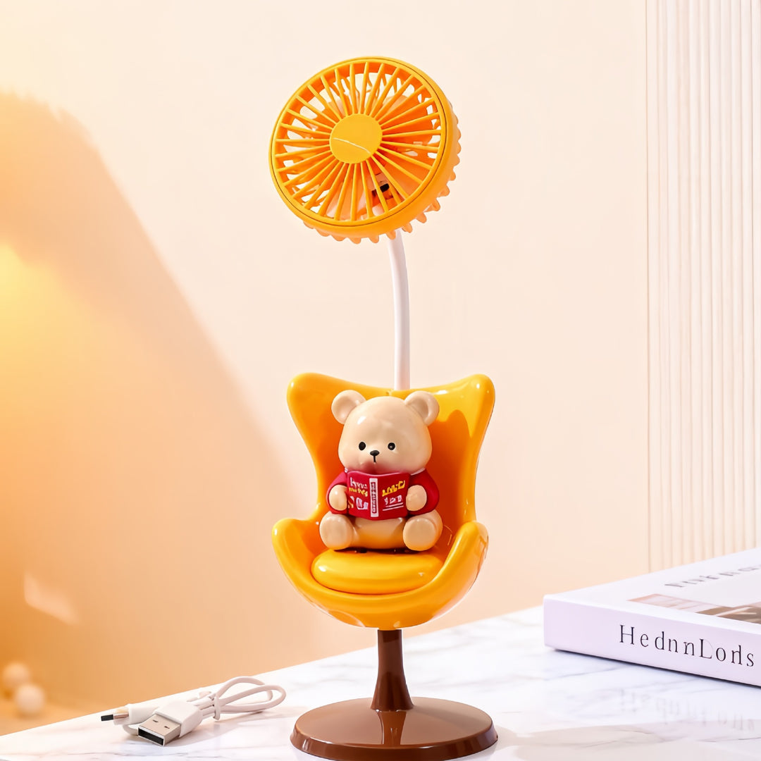 Women Portable Mini Fan with Cute Panda Design Bowlift