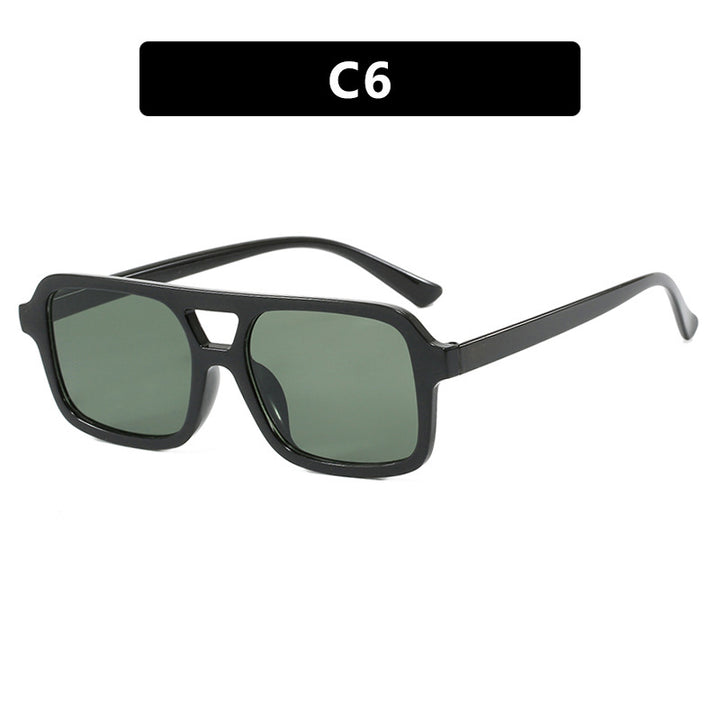 Women's fashionable square sunglasses made of transparent plastic Bowlift