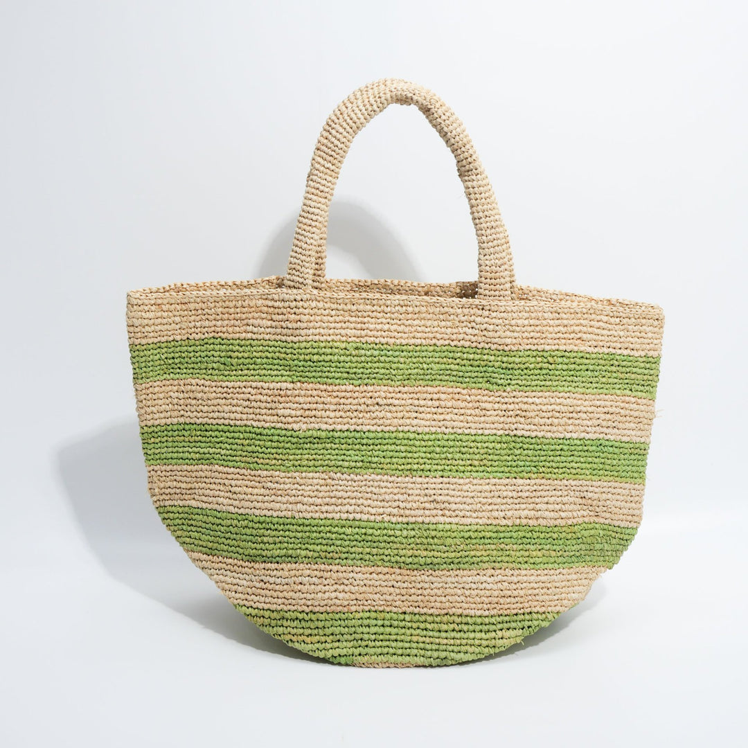 Handcrafted Tote Bag In Stripe Pattern Bowlift