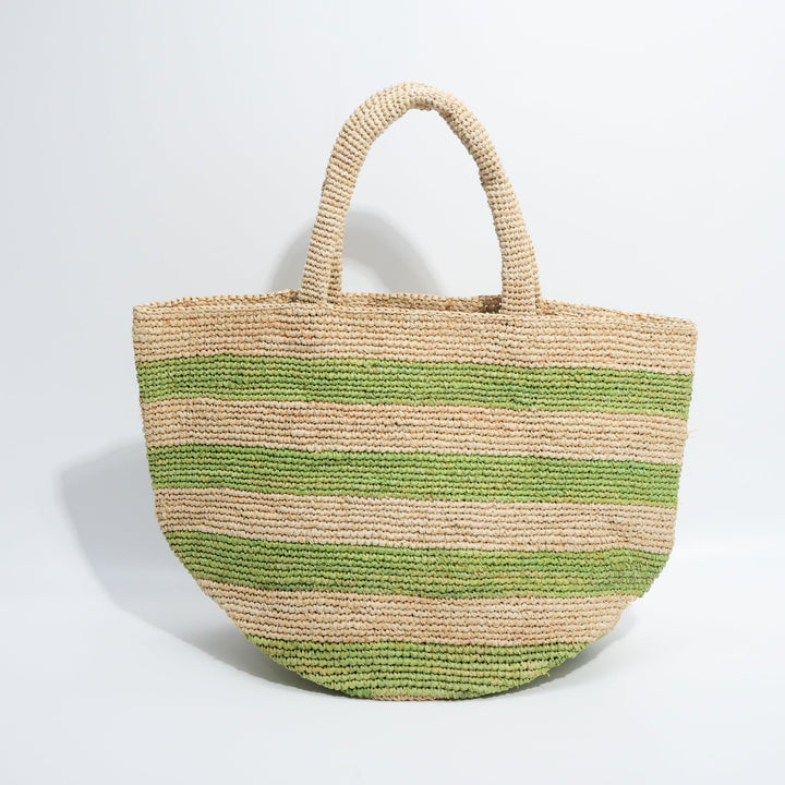 Handcrafted Tote Bag In Stripe Pattern Bowlift