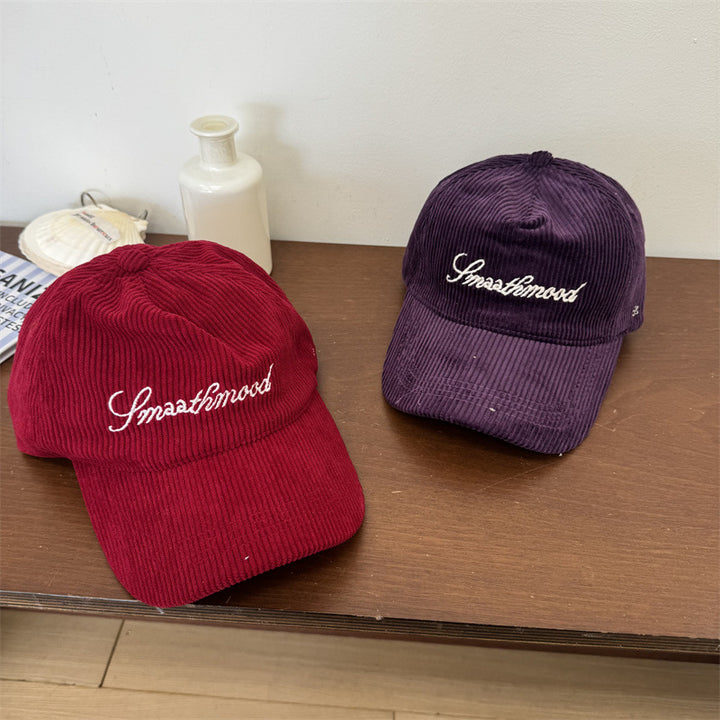 Women's Velvety Textured Baseball Cap Bowlift