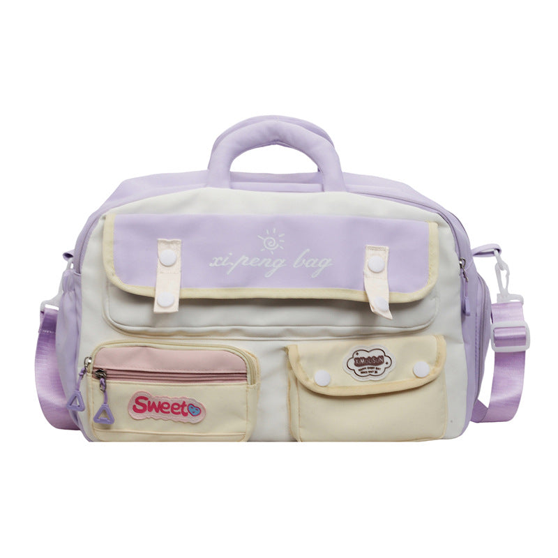 Sporty Shoulder Bag With Multifunctional Compartments Bowlift