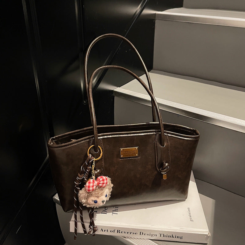 Classic Structured Leather Tote Bag Bowlift