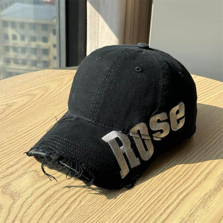 Men's Distressed Cotton Baseball Cap Bowlift 1784270811