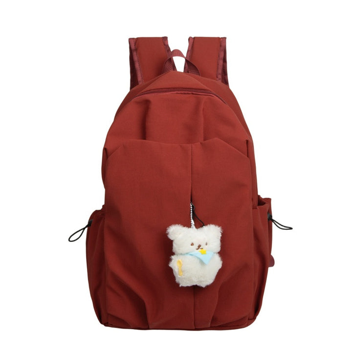 Backpack with High-Quality Craftsmanship and Cute Teddy Pendant Bowlift