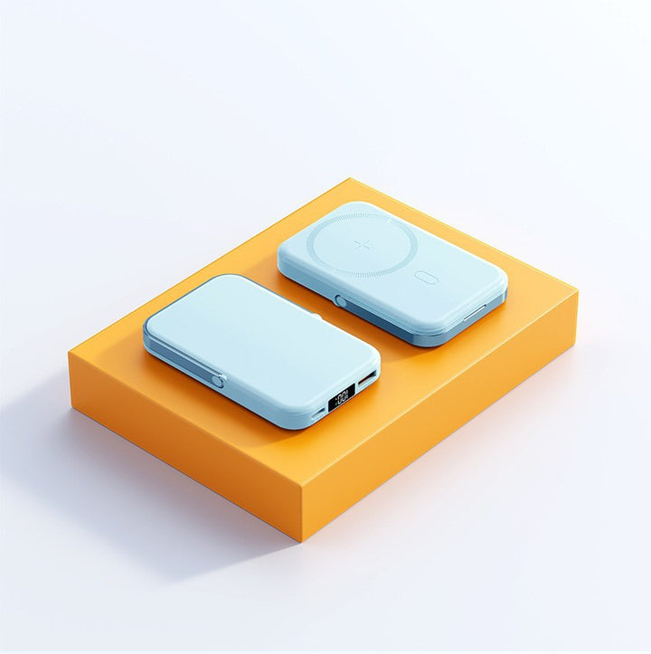 Portable wireless power bank with magnetic function and digital display Bowlift