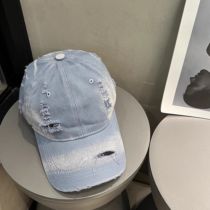 Men's Distressed Denim Cap Bowlift 1784188541