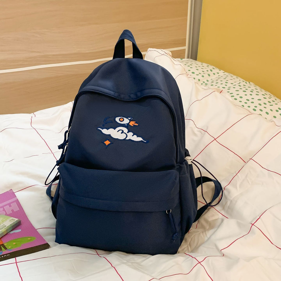 Fashionable backpack with artistic embroidery design Bowlift