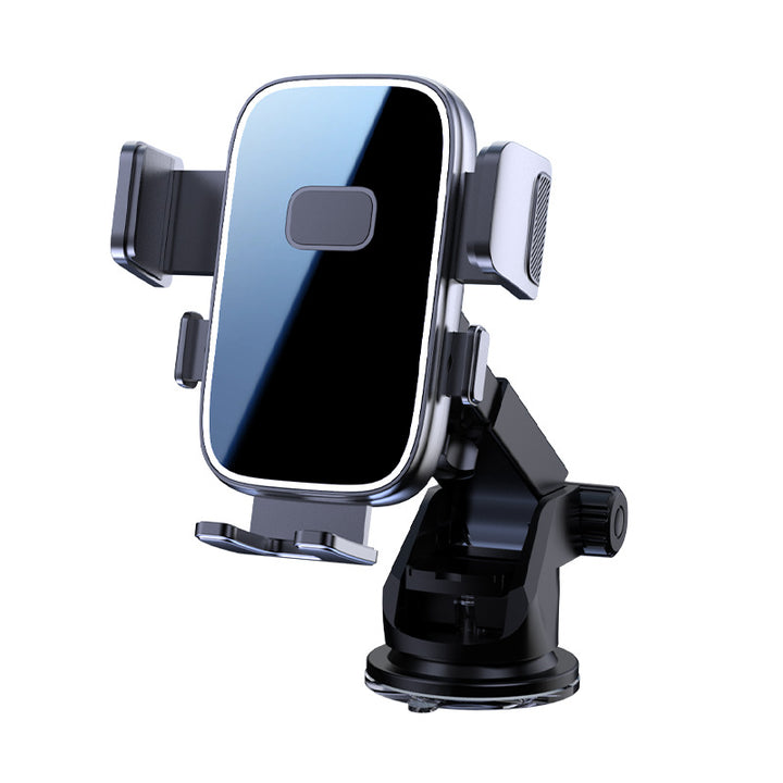 Gravity air vent phone mount with automatic clamp and Qi-compatible wireless charging pad Bowlift