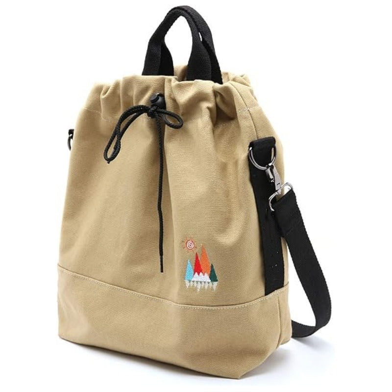 Leisure backpack with decorative embroidery and adjustable carrying system Bowlift