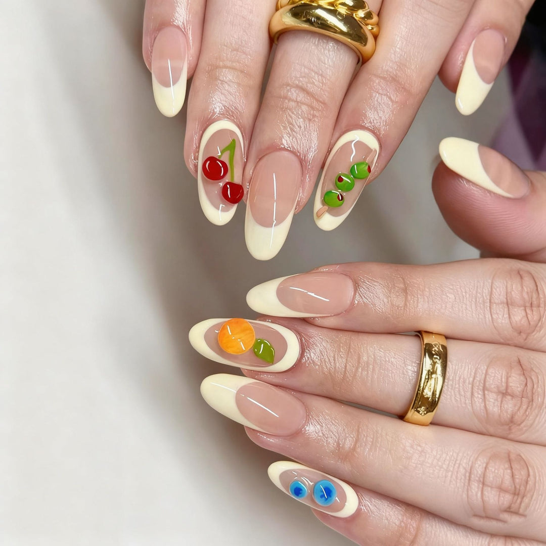 Colored Artificial Nail Set Bowlift