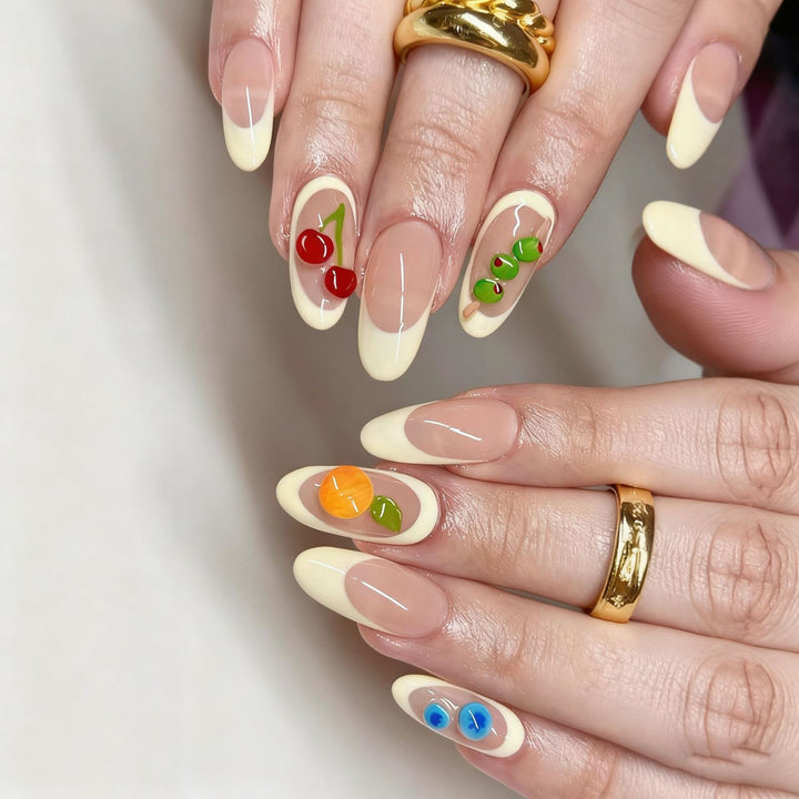 Colored Artificial Nail Set Bowlift
