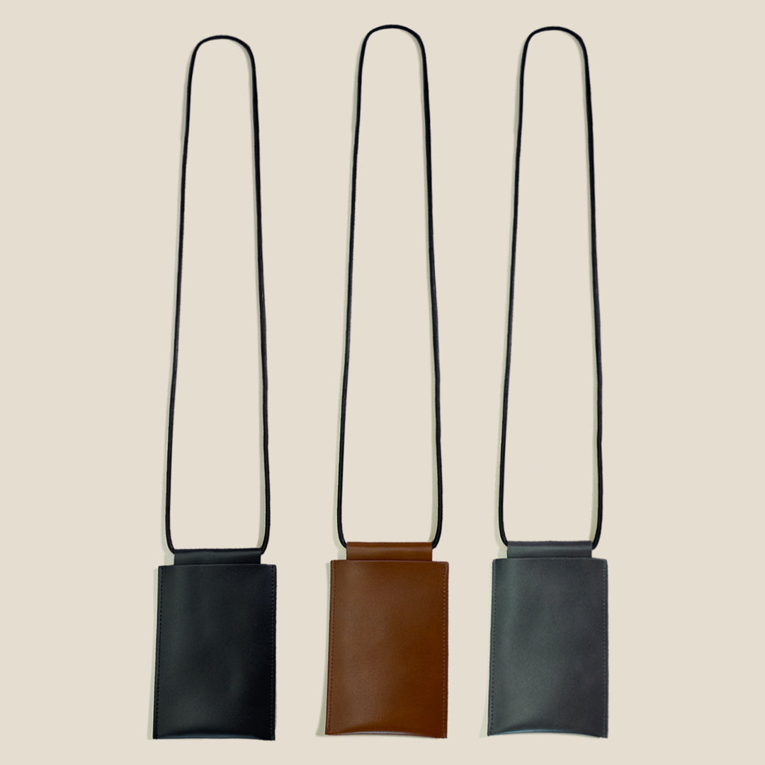Leather Crossbody Card Holder Bowlift