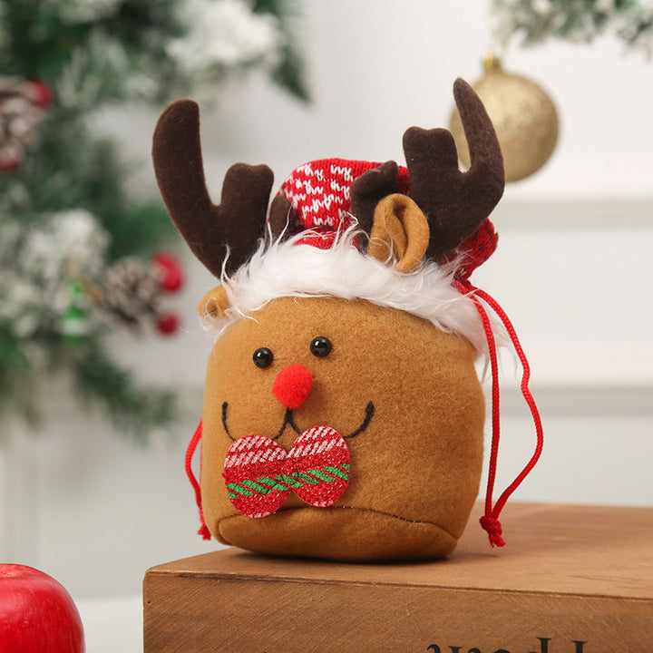 Cute Christmas gnome with gift sack Bowlift
