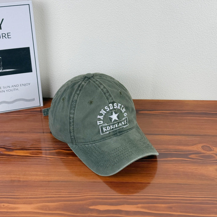 Men's Distressed Vintage Style Baseball Cap Bowlift