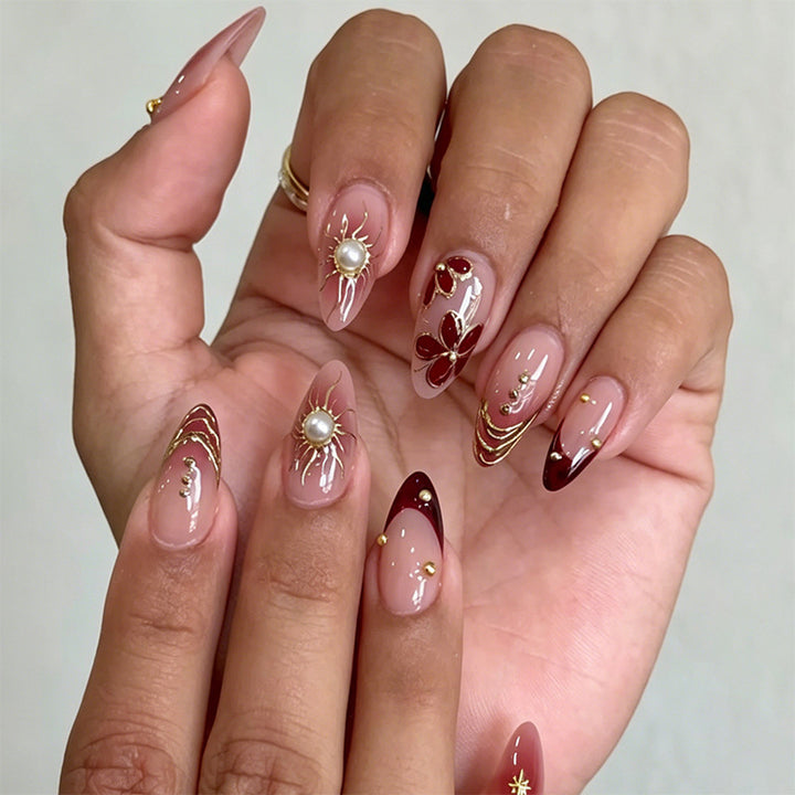 Elegant Artificial Nail Collection with Glitter Motifs Bowlift