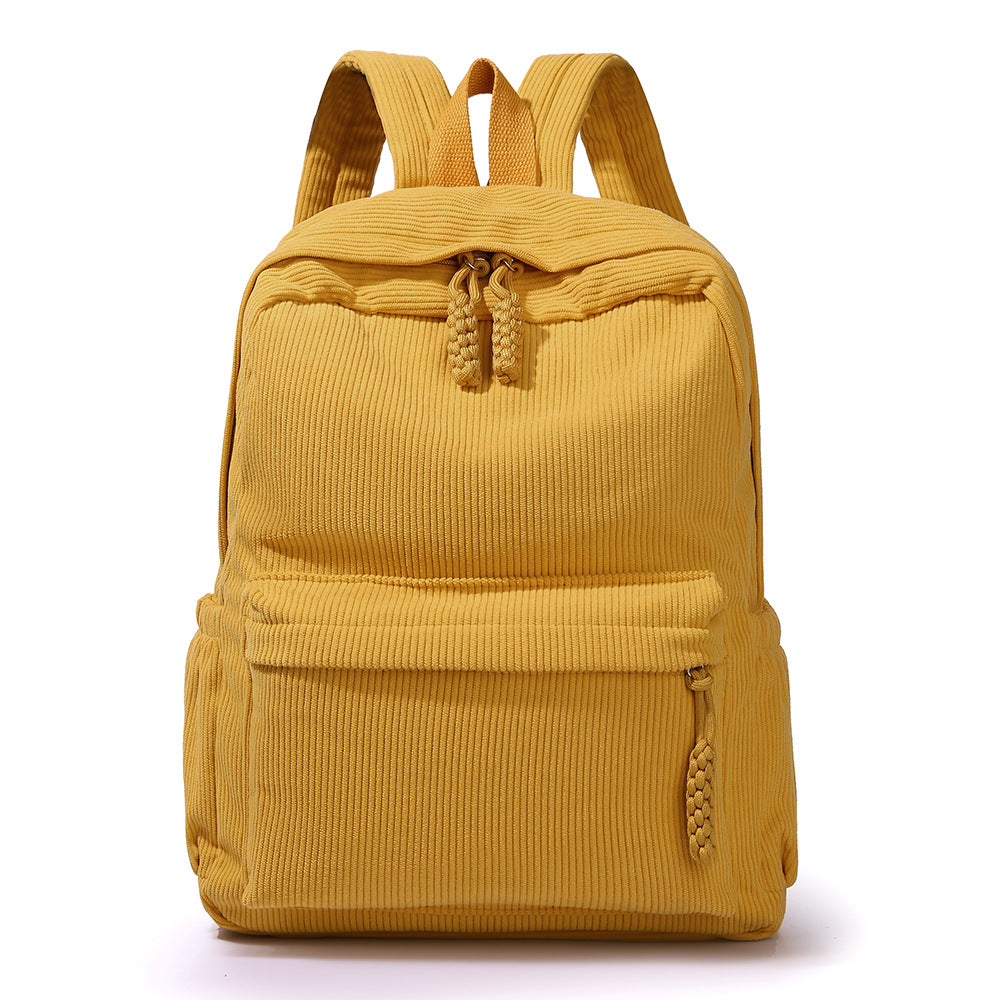 Textured Corduroy Backpack Bowlift