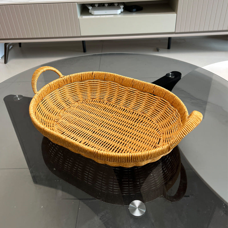 Women Oval Basket with Handles Bowlift
