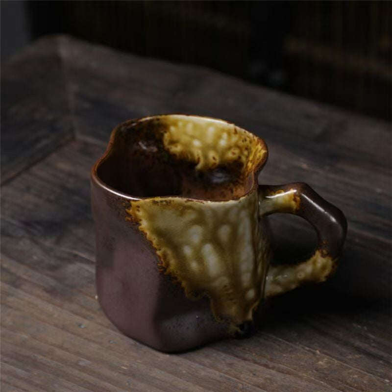 Handcrafted Ceramic Coffee Mug with Rope-Wrapped Handle Bowlift