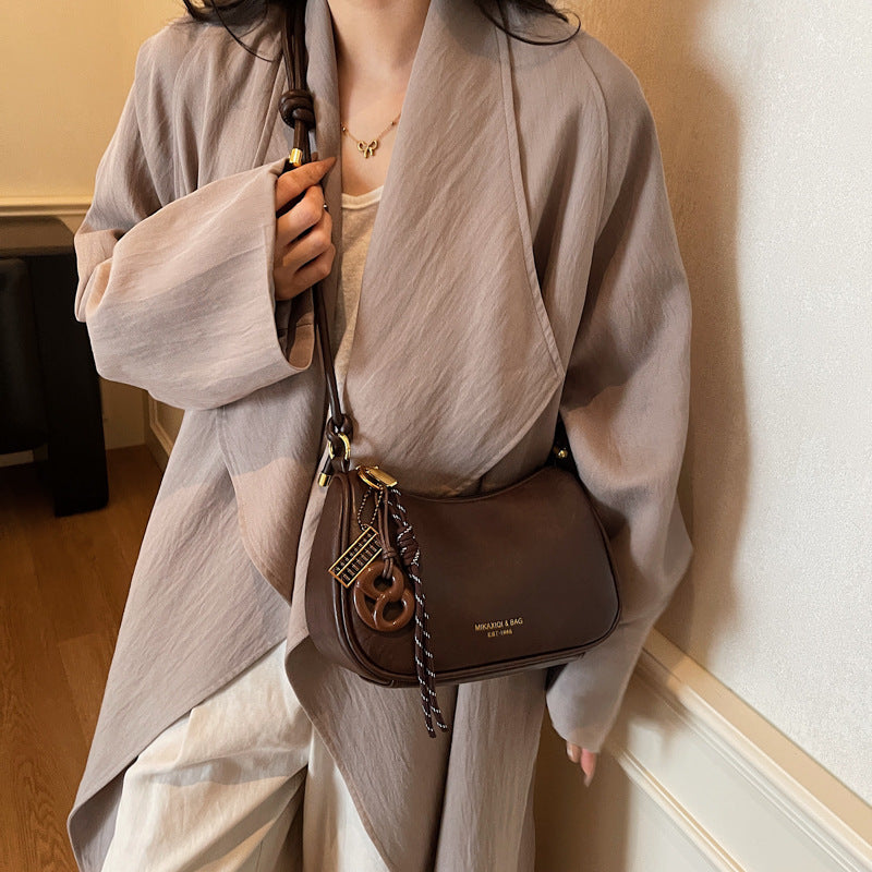 Chic Leather Shoulder Bag Bowlift