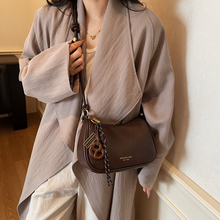 Chic Leather Shoulder Bag Bowlift