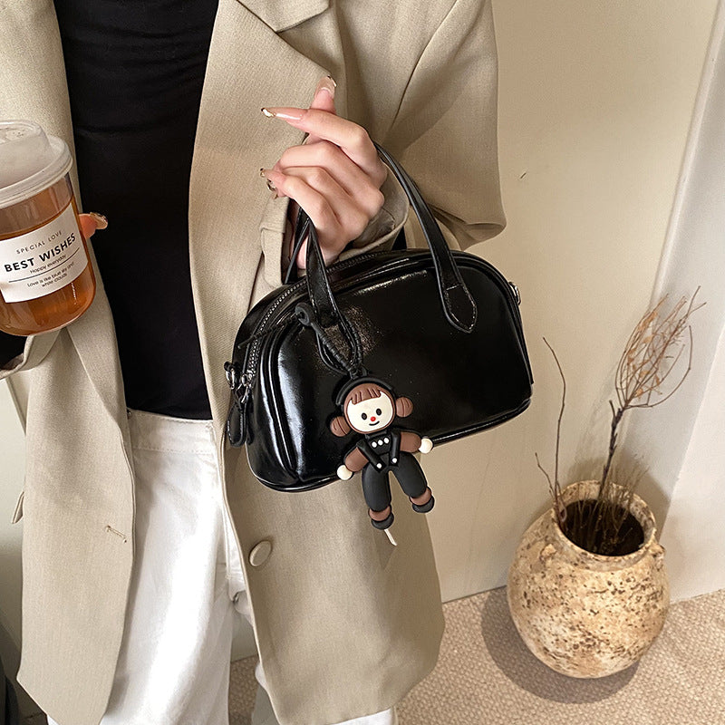 Premium Mini Leather Handbag Bowlift
