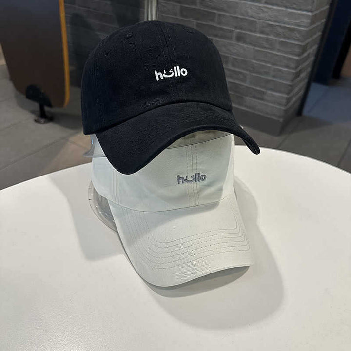 Unisex Casual Cotton Baseball Cap with Embroidered Message Bowlift