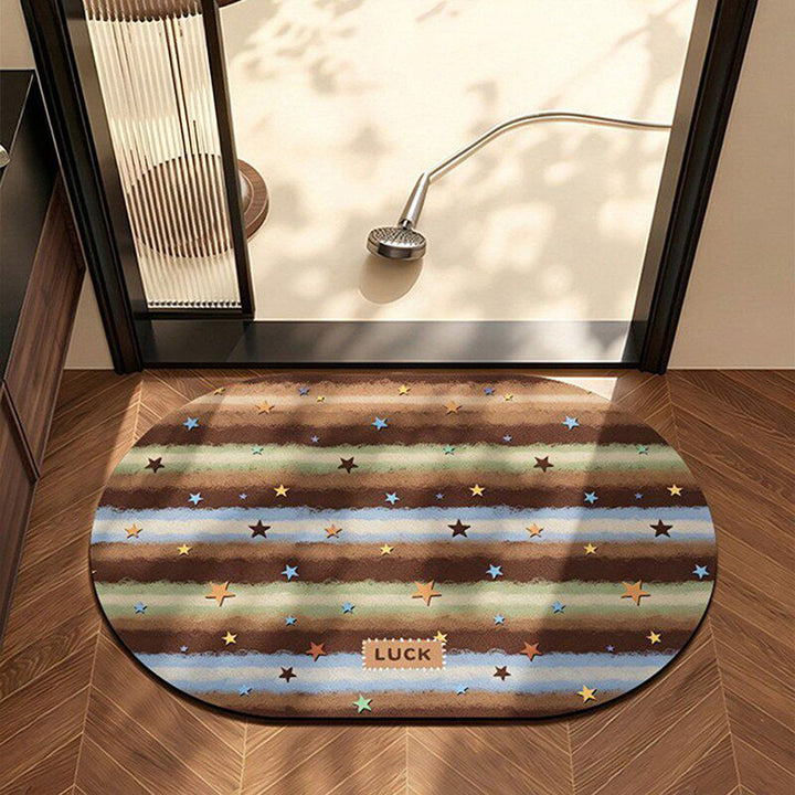 Playful Circular Welcome Mat