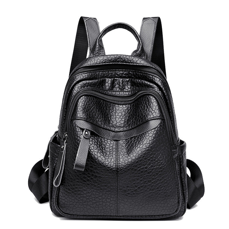 Multi-Compartment Textured Backpack Bowlift