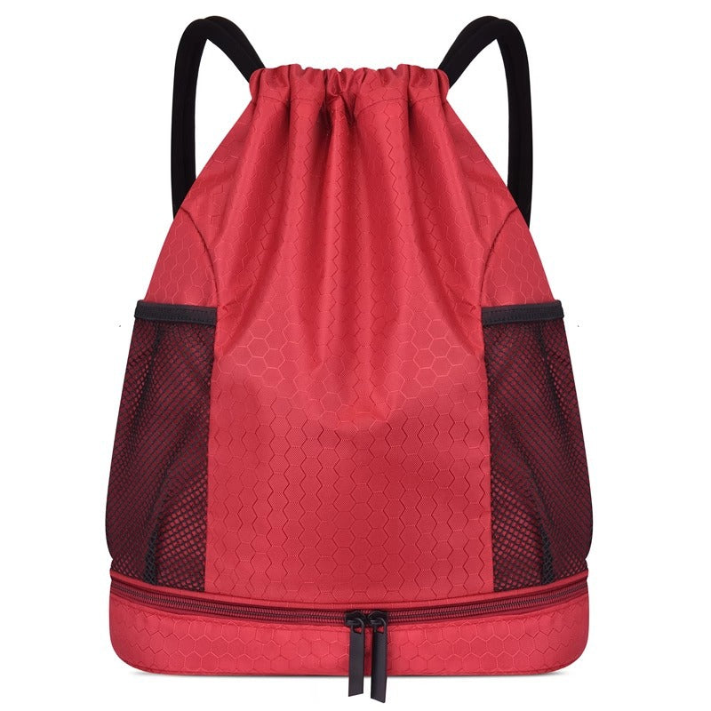 Lightweight Hexagonal Pattern Drawstring Backpack Bowlift