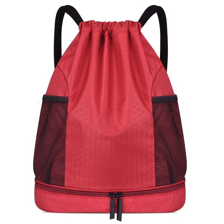 Lightweight Hexagonal Pattern Drawstring Backpack Bowlift