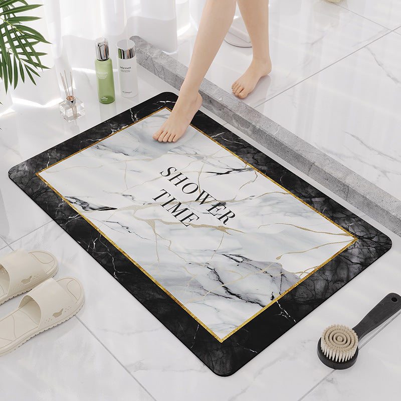 Elegant Marble Design Bathroom Mat Bowlift