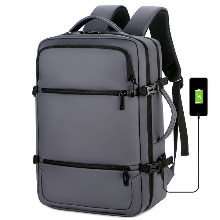 Versatile Tech-Integrated Travel Backpack Bowlift