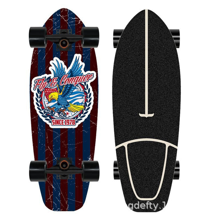 Artistic Lion Design Skateboard Bowlift