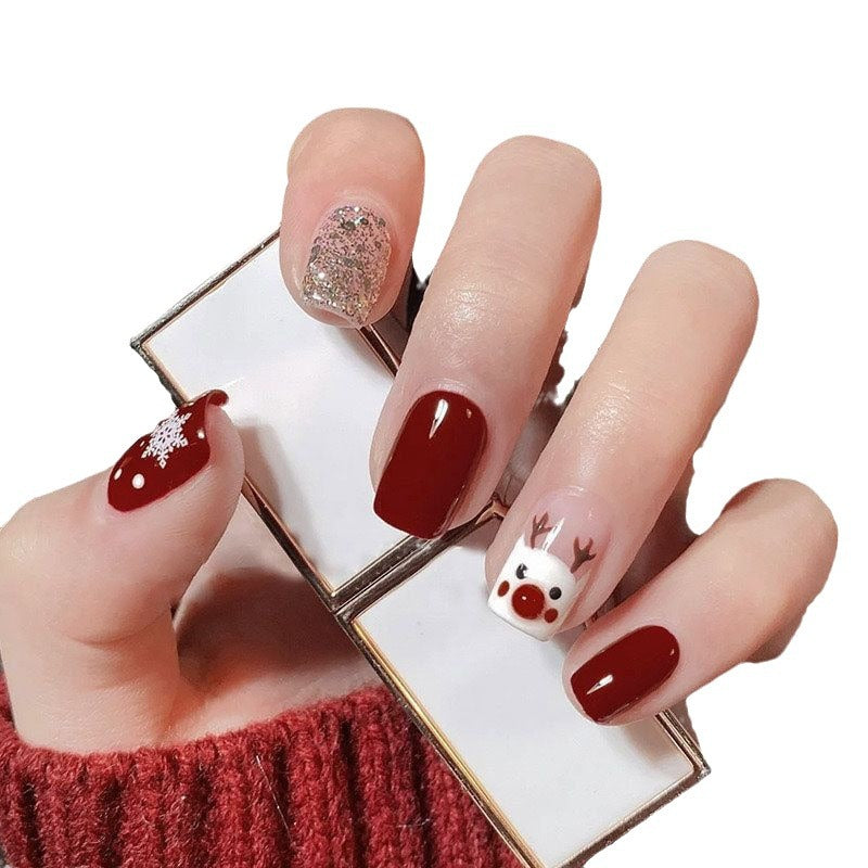 Festive Themed Decorative Press-On Nails Bowlift