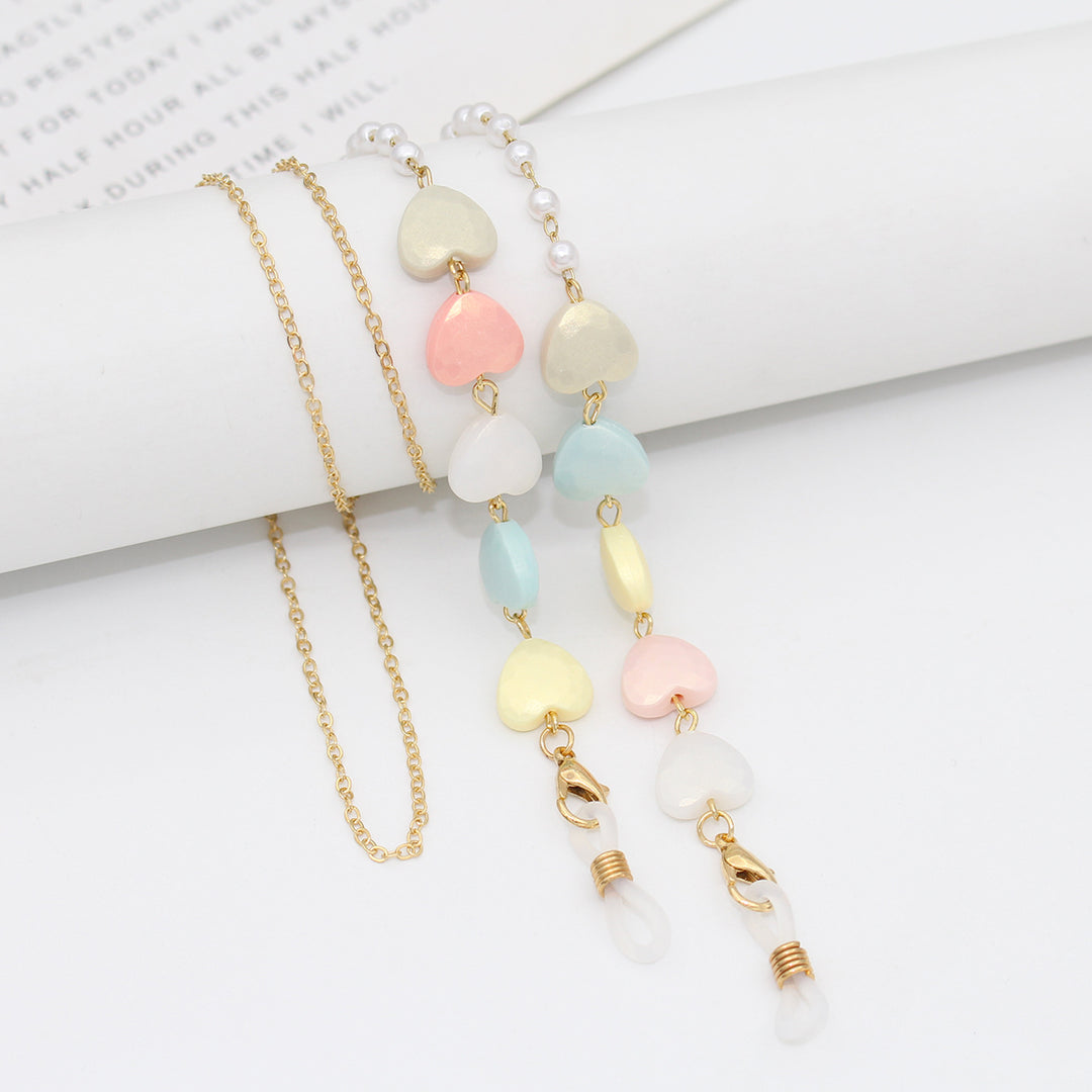 Floral Decorated Eyewear Chain Bowlift