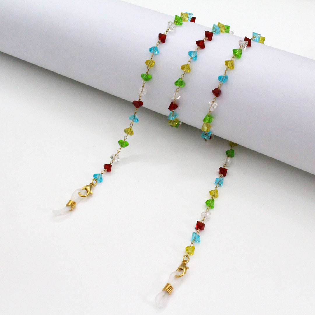 Artistic Gemstone Eyewear Chain Bowlift