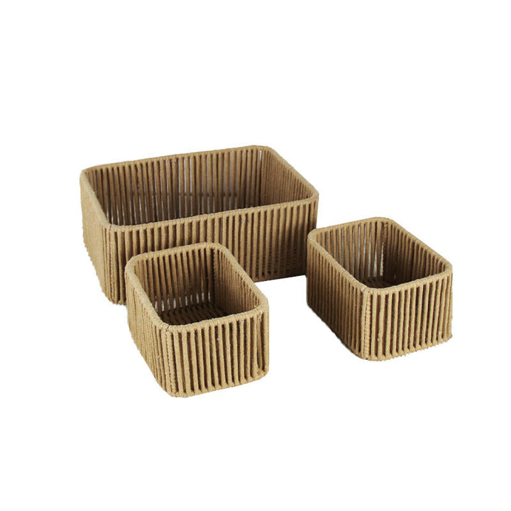 Versatile Woven Storage Baskets Set Bowlift