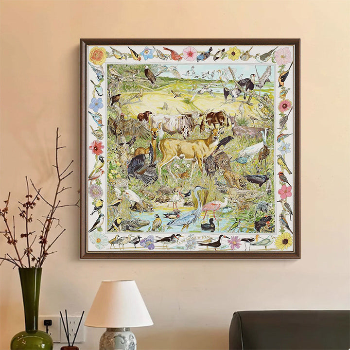 Wildlife Theme Framed Art Print