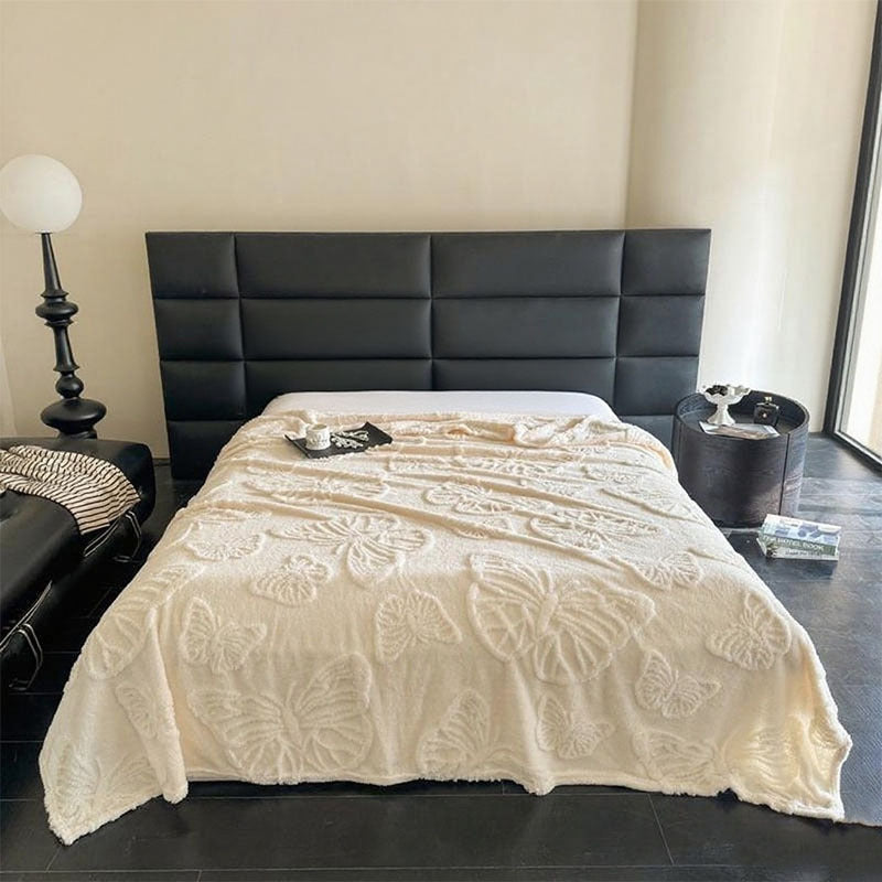 Ladies Luxurious Bedspread with Butterfly Pattern Bowlift