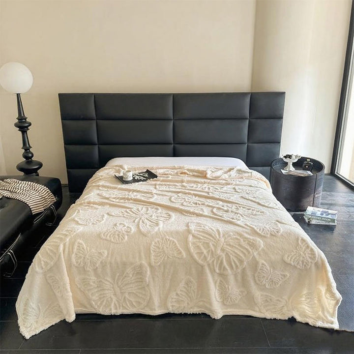 Ladies Luxurious Bedspread with Butterfly Pattern Bowlift