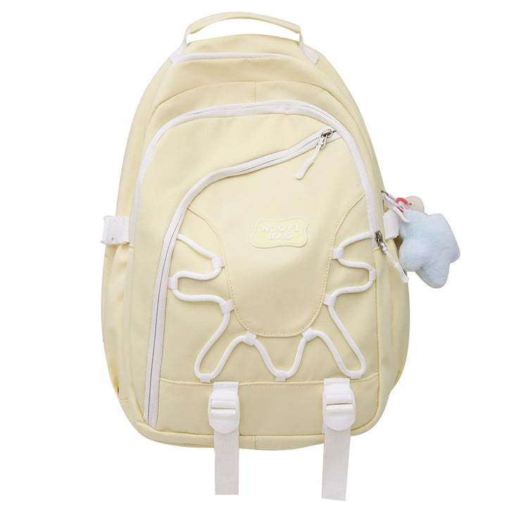 Playful Character Embroidered Backpack Bowlift