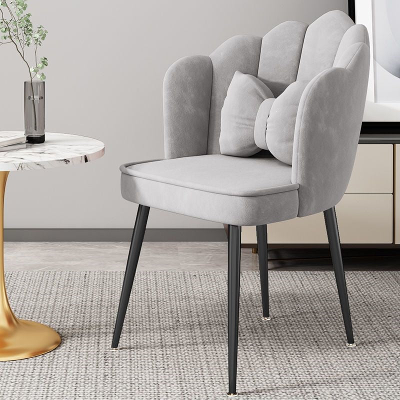 Modern Accent Chair with Gold Legs Bowlift