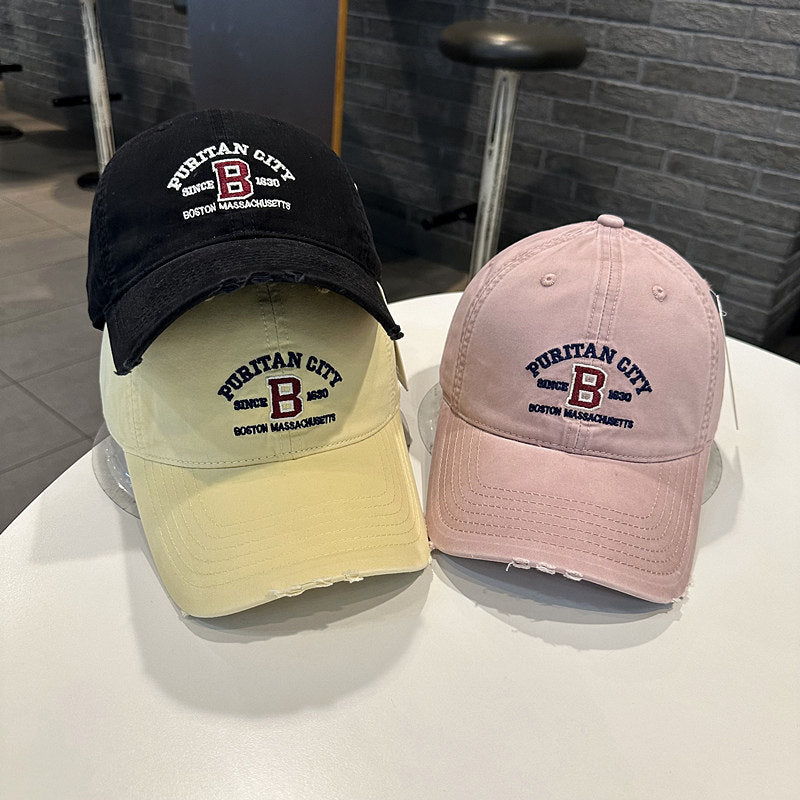 Men's Vintage-Inspired Embroidered Baseball Cap Bowlift