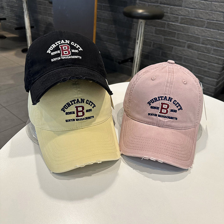 Men's Vintage-Inspired Embroidered Baseball Cap Bowlift