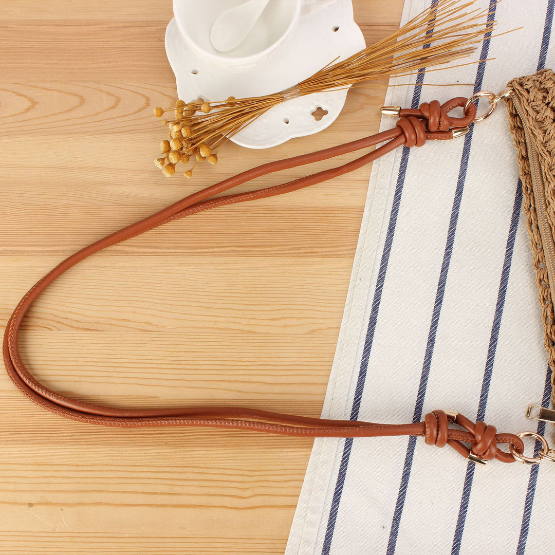 Handbag Made of Woven Natural Material with Adjustable Strap Bowlift