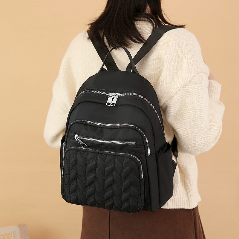 Compact Textured Backpack Bowlift